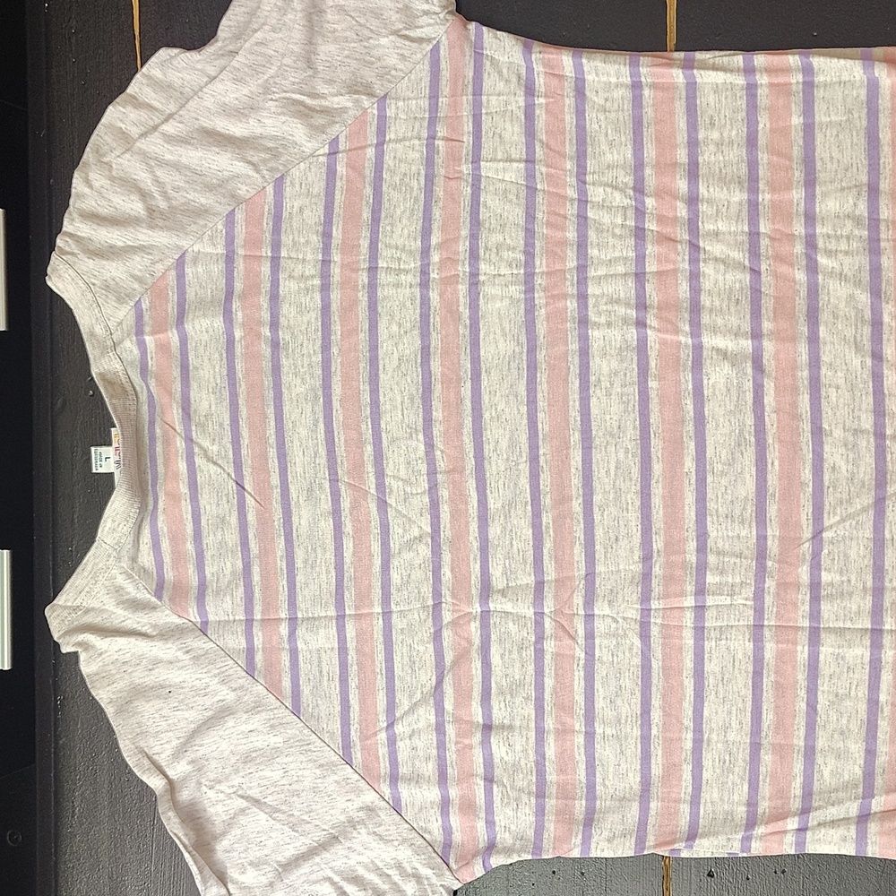 LuLaRoe Randy Multicolor Striped Top - Picture 11 of 13
